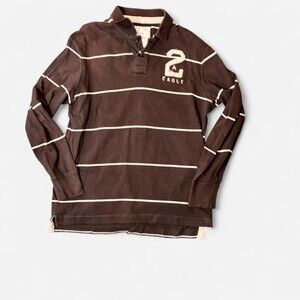 American Eagle Brown Striped Long 0 A 77